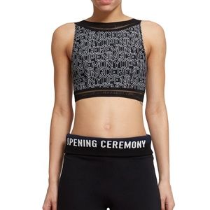 NWT Opening Ceremony Stencil High Neck Bra Crop Top